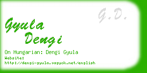 gyula dengi business card